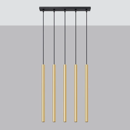 PASTELO 5L 5xG9 Gold Moderne Deckenhängeleuchte SOLLUX