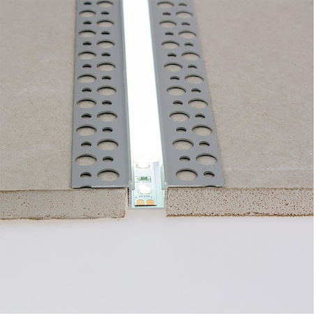 Architektonisches Aluminium LED-Profil für Gipskartonplatten mit Klarglasabdeckung, 2m LUMILED