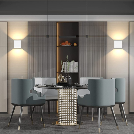 LED-Gartenwandleuchte 2x4W 3000K nach oben und unten verstellbar Weiß RIKO KOBI