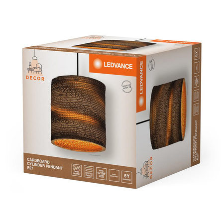 Dekorative E27 Hängende Deckenlampe Braun Karton Dekor Ledvance