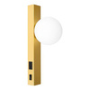 Wand Wandmontage Aufputz Leselampe G9 USB Schalter Gold Bali Masterled