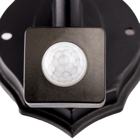 Wandleuchte Außen E27, Hängende Gartenlaterne mit Bewegungsmelder Schwarz BELLIS LUMILED