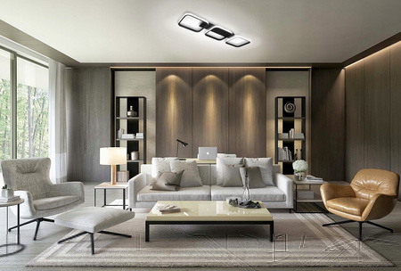 LED Kronleuchter Deckenleuchte 33W NEBULA CANIS Schwarz