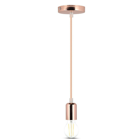 Hängeleuchte E27 Chrom Rose Gold Schirm VT-7448 V-TAC