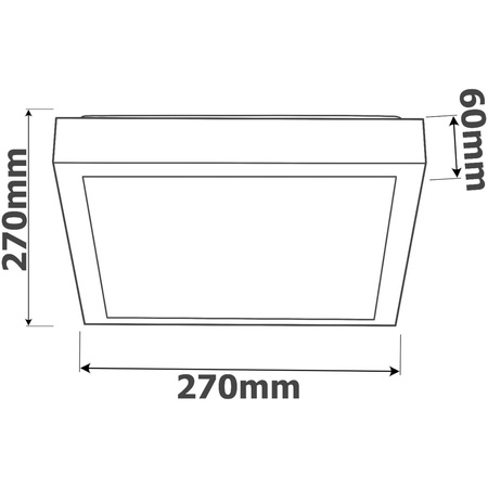 Decken-LED-Leuchte Decken- und Wandleuchte quadratisch 2 xE27 IP44