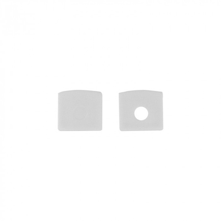 Aluminium LED-Profil für Gipskartonplatten REGIPS Fliesenunterprofil Weiß 1m mit transparentem Diffusor für LED-Streifen + Endkappen GN Ecolight Serie