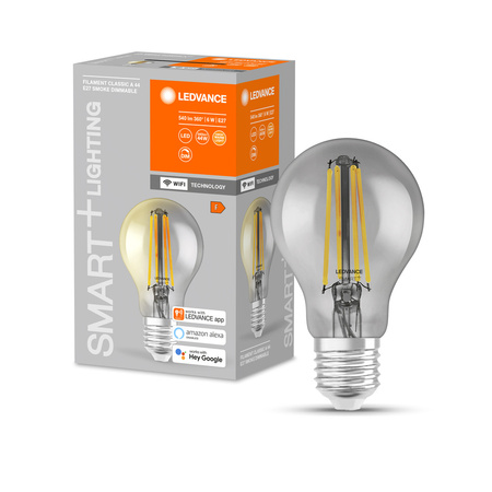 E27 A60 LED Lampen 6W = 44W 2500K Warm 540lm 300° LEDVANCE SMART+ WIFI Filament Dimmbar