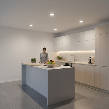 Einbaustrahler GU10, Einbauspot HALOGEN hermetisch für Badezimmer IP44 Chrom AQUA LUMILED