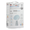 LED-Spiegeltischlampe 5W 3000K Wiederaufladbar Weiß VT-7905 V-TAC