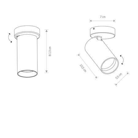 MONO I Deckenleuchte 7838 Nowodvorski Schwarz GU10 Aufbau-Spotreflektor Modern