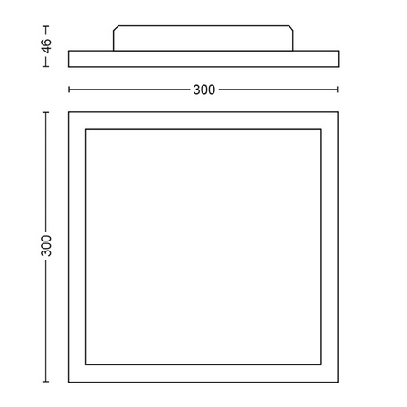 LED-Anbaupanel Aurelle Weiß 19W CCT 30cm PHILIPS HUE Bluetooth + Dimmerschalter
