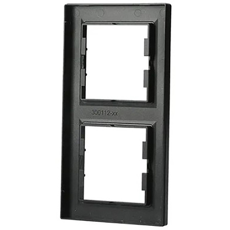 2-facher Vertikalrahmen für die Doppel-Asphora-Steckdose Anthrazit