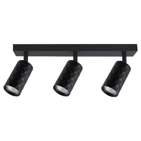 Spot Tuba Reflektor Halogen-Deckenleuchte 3x GU10 Moving Black Glamour Masterled