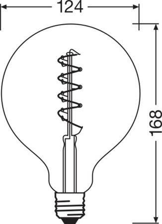 LED Leuchtmittel E27 G125 4,5W = 28W 300lm 2000K Warm 300° Filament OSRAM Vintage 1906 Dimmbar
