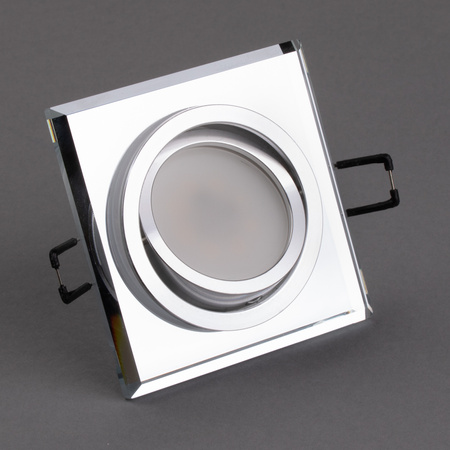 Glas-Einbaustrahler GU10, MR16 Einbauspot HALOGEN Quadrat beweglich ARIAN LUMILED