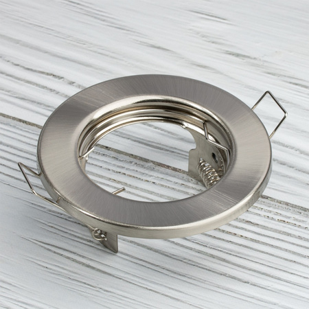 Einbaustrahler GU10, MR16 Einbauspot HALOGEN Runde Fest Satin Blech LUMILED