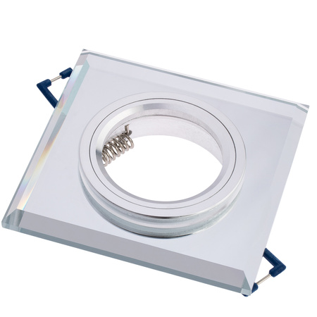 Einbaustrahler Fest GU10, MR15 Quadrat Glas ARIEL + LED GU10 6W 120° 3000K LUMILED