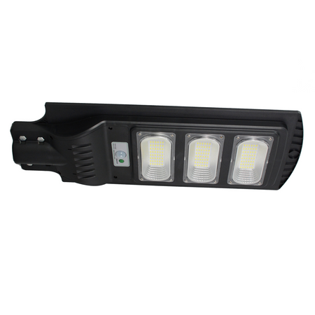 LED Fluter 200-1000lm 6000K IP65 10W Solar Schwarz mit Bewegungs- und Dämmerungssensor + Fernbedienung STREET-9 GOLDLUX (Polux)