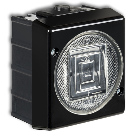 Schalter Hermetischer einpoliger Aufputzschalter Senior IP44 KARLIK Schwarz