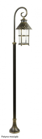 Außengartenlampe LATERNE E27 Toledo K 5002/1/R 166cm schwarz Su-Ma