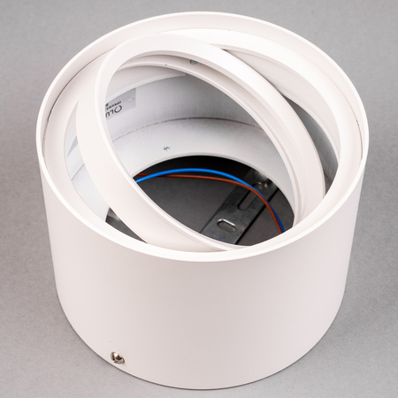 Halogen-Aufbauleuchte GU10, AR111 Aufbauspot 100mm beweglich Runde Tube Weiß TELES LUMILED