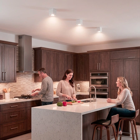 Halogen-Aufbauleuchte GU10, Aufbauspot 115mm beweglich Quadrat Weiß AMAT-L LUMILED