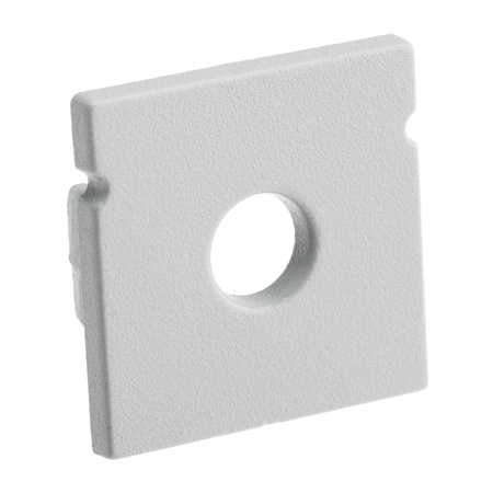 Endkappe für Aufputzprofil KM38 mit Loch Kunststoff, Grau LUMILED