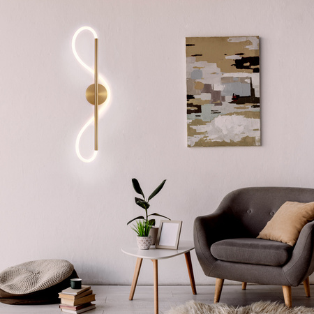 LED-Pendelleuchte 19W 2230lm 4000K Neutral Gold Emma Sanico Goldlux