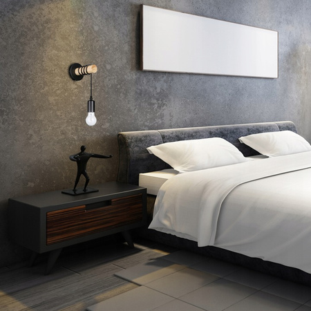 Spot E27 Hängelampe Schwarz Braun Eos Masterled