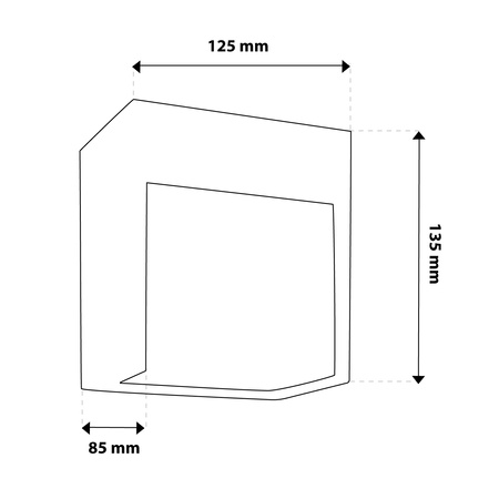 Garten-Wandleuchte LED Außenwandleuchte IP54 12W 3000K RUBUS LUMILED