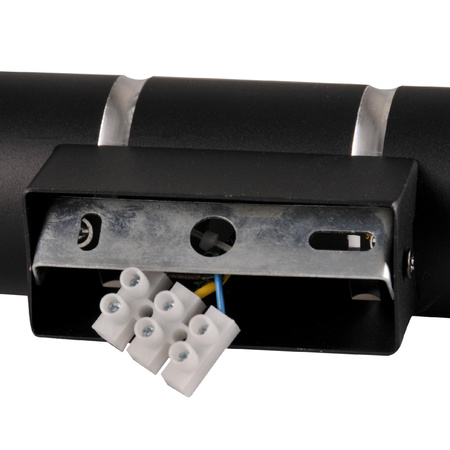 Wandleuchte Außenfassadenleuchte 2 x GU10 Schwarz Silber BAMBOO Sanico Goldlux