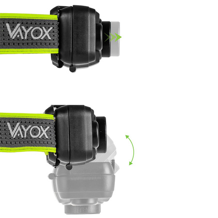 Wiederaufladbare Stirnlampe 800LM CREE + SMD PRO SERIES VA0196 VAYOX