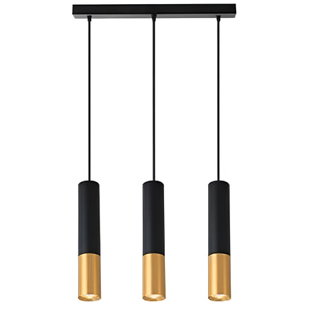 KEON Decke Pendelleuchte 3xGU10 Einstellbar Schwarz und Gold MASTERLED
