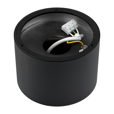 Halogen-Aufbauleuchte GU10, AR111 Aufbauspot 100mm beweglich Runde Tube Schwarz TELES LUMILED