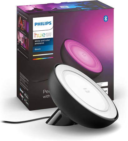 BLOOM LED-Schreibtischlampe Schwarz EU/UK 6W CCT RGB PHILIPS HUE Bluetooth Zigbee