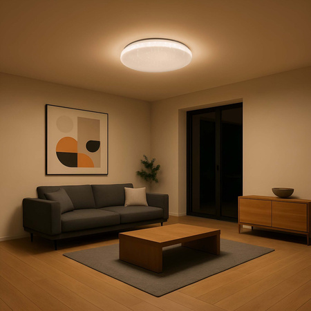 Plafond LED-Deckenleuchte 100W 11200lm CCT 115° Weiß Dimmbar Pilot Pirius Sanico Goldlux