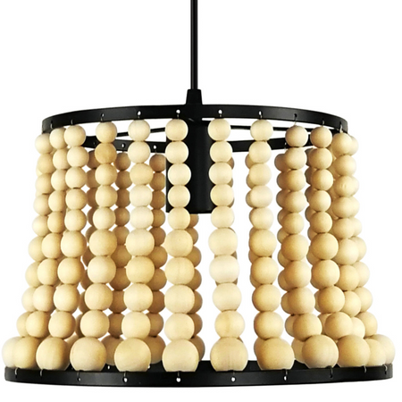 Deckenpendelleuchte BRENA 1xE27 Überhang Schwarz Holz GOLDLUX (Polux)