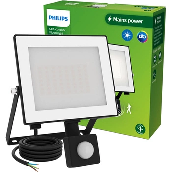 LED-Flutlicht-Reflektor 30W 3200lm 3000K IP65 mit Bewegungs- und Dämmerungssensor Schwarz Lois Philips