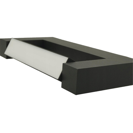 ASTER Wand-LED-Wandleuchte über Spiegel 2x4W 560lm Schwarz Neutral 30cm IP54 auf/ab 360°