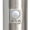 Außengartenlampe E27 SILVER POST 65 cm mit Bewegungs- und Dämmerungssensor