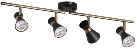 MILENO Deckenleuchte 4xGU10 Schwarz Gold 72cm Kanlux