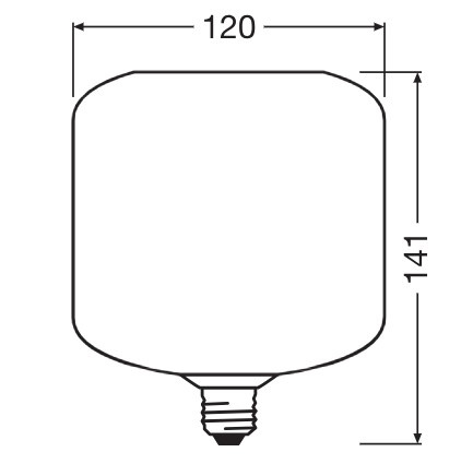LED-Lampe E27 Quadratisch 3.5W 300lm 2700K Warm Dekorativ Grün Osram