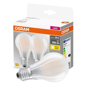 2x LED Lampen E27 A60 7W = 60W 806lm 2700K Warm OSRAM Base Classic A