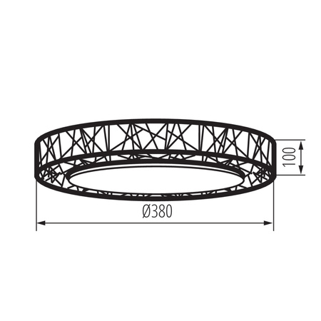 AMAZI LED Plafond-Deckenleuchte 17,5W Schwarz KANLUX