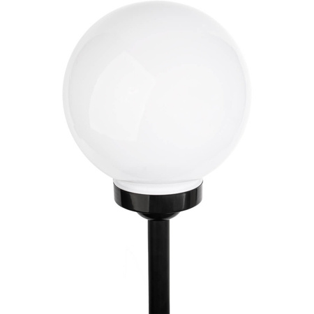 LED-Solar-Gartenlampe mit Nieten weiße Kugel 25 cm