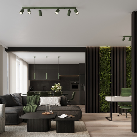 Tuba Spot Reflektor Deckenleuchte 6x GU10 Olive Carbon Deep Space SL.1623 Sollux