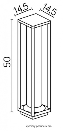 Außenstehende Gartenleuchte POST Porto M1932-500 E27 50cm Su-Ma