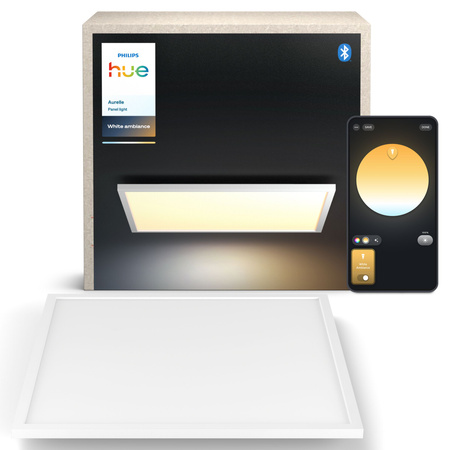 Panel LED Deckenanbauleuchte 60x60 cm 46.5W 3750lm IP20 Weiß Ambiente TW Weiß Smart SMART Zigbee Bluetooth Aurelle Philips HUE