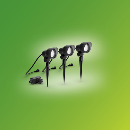Basisset SPOT Pack GardenLink-Leuchten 3x6W 12V 2700K IP44 Anthrazit PHILIPS