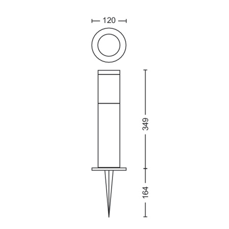 Basisset PEDESTAL Pack GardenLink 6W 12V 2700K IP44 Pole Anthrazit PHILIPS